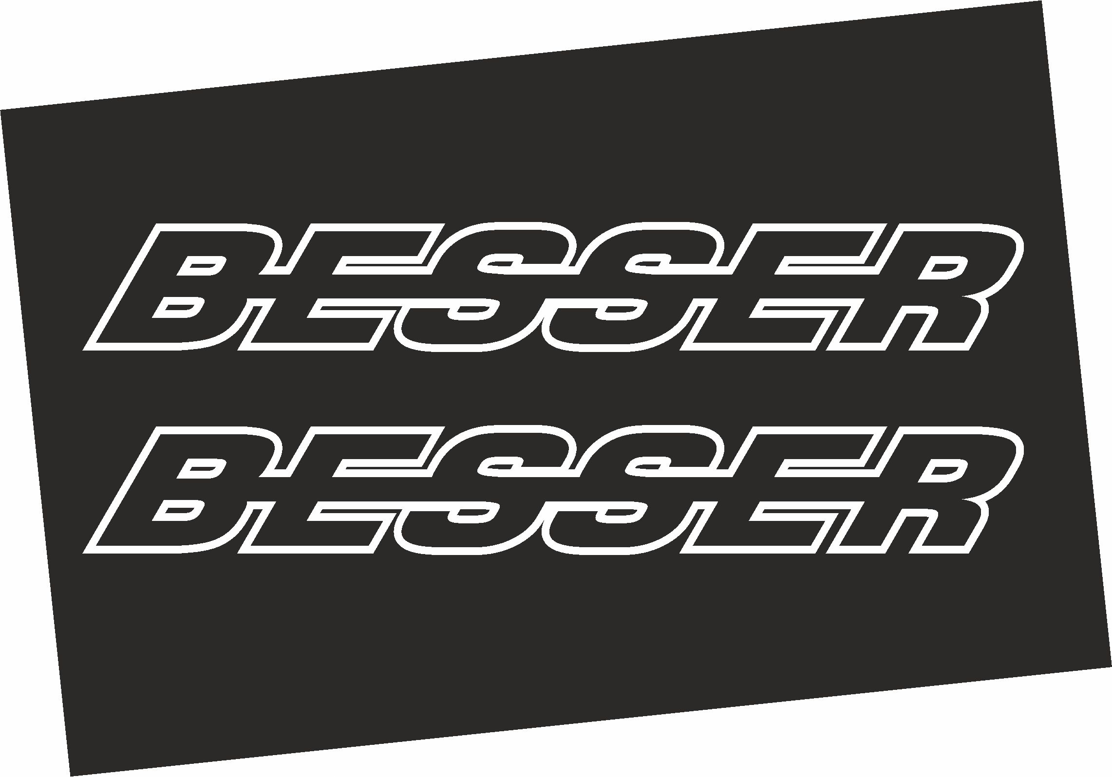 Naklejki, komplet naklejek Besser na boczną szybę Tir Daf Volvo Man Scania