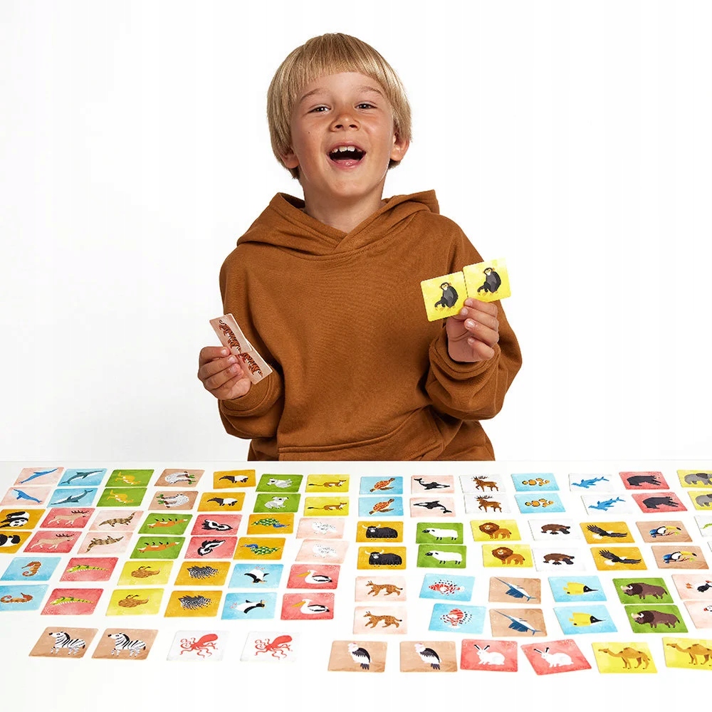 CzuCzu MEMORY 108 elementów ZWIERZĘTA ŚWIATA dla malucha 3+ lat Płeć chłopcy dziewczynki