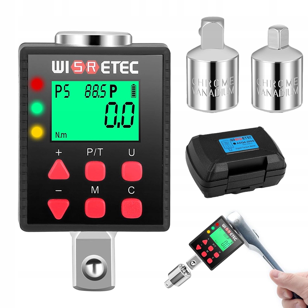 Digitální Momentový Adaptér Elektronický Led Zvukový Alarm 17-340 Nm