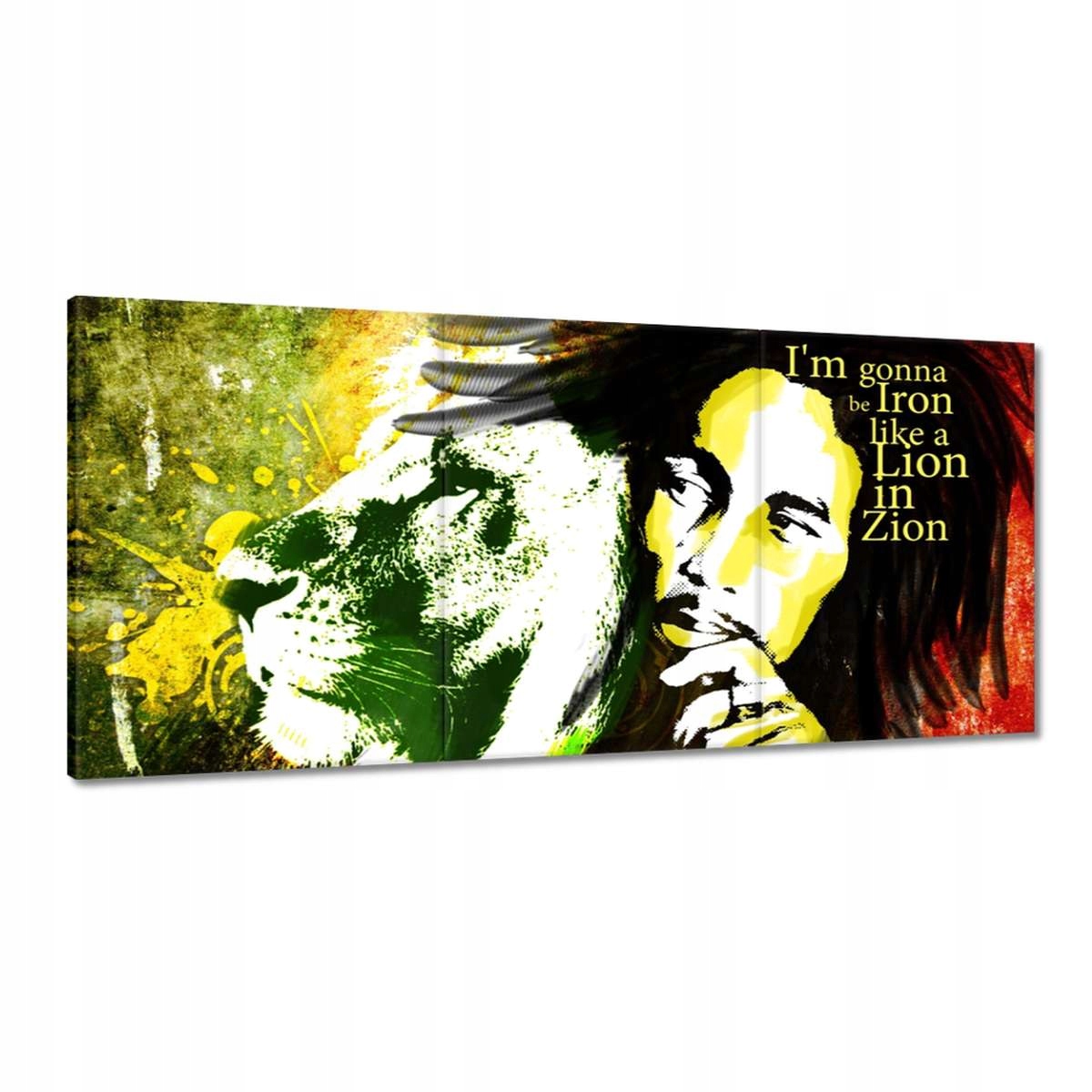 Obrazy 210x100 Bob Marley Lion in Zion