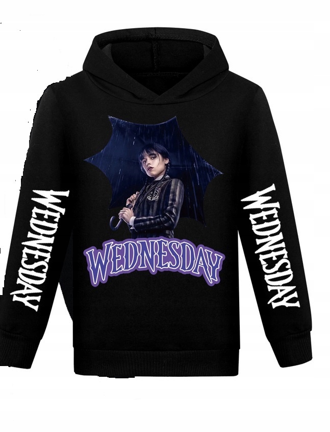 

Bluza Wednesday dziecięca kapturem rodzina Addams