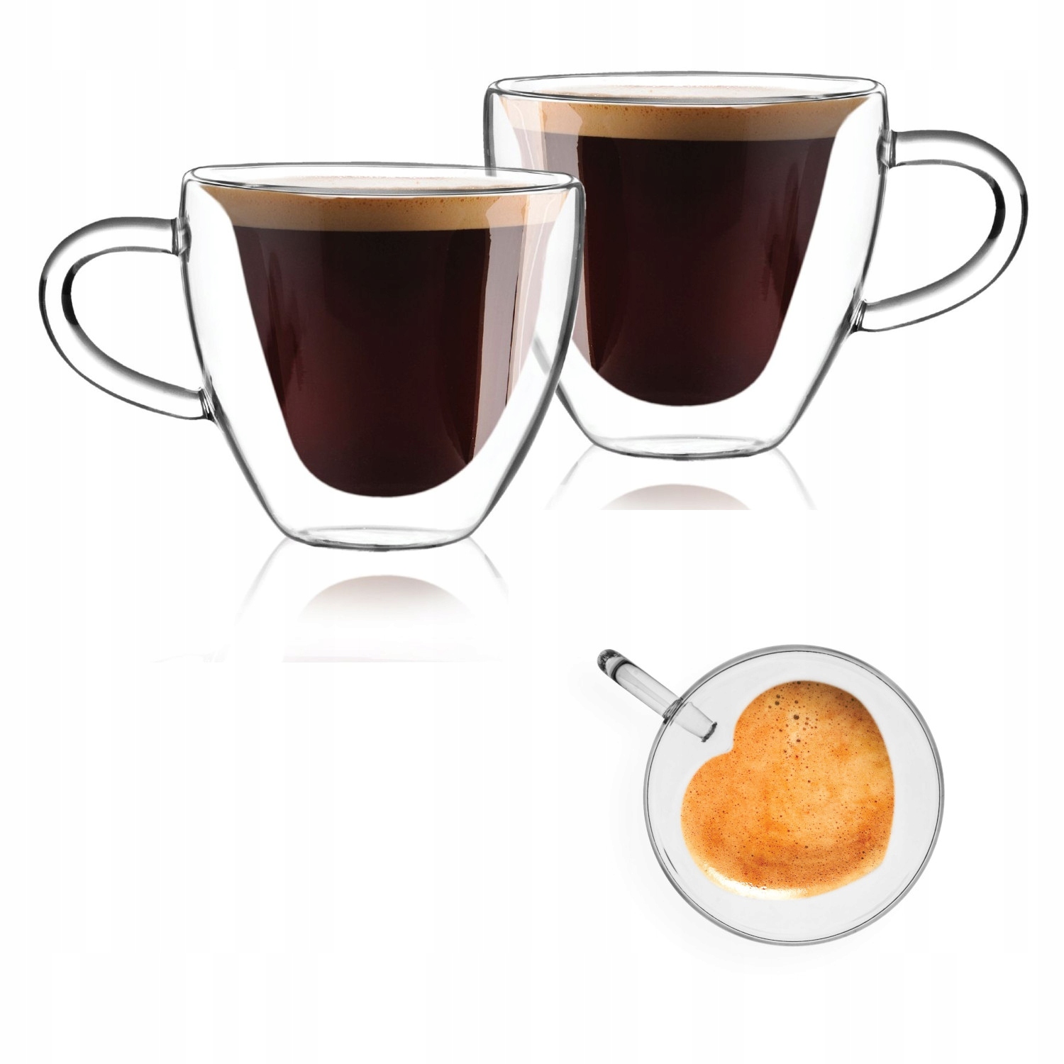 

2x Szklanki z podwójną ścianką Cembra Hearts 150Ml