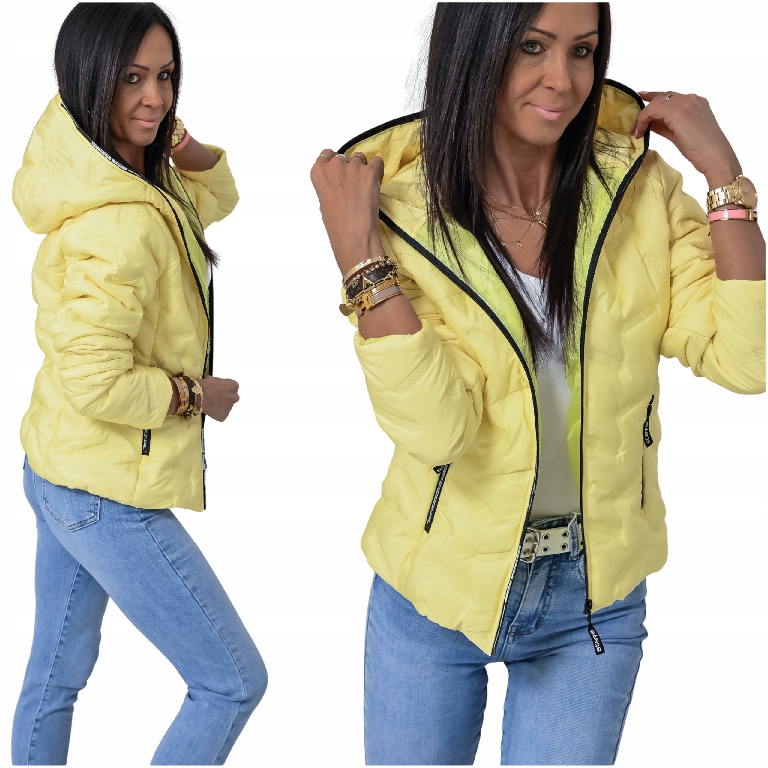 WIOSENNA PIKOWANA KURTKA DAMSKA Z KAPTUREM CLARO! WZ.1