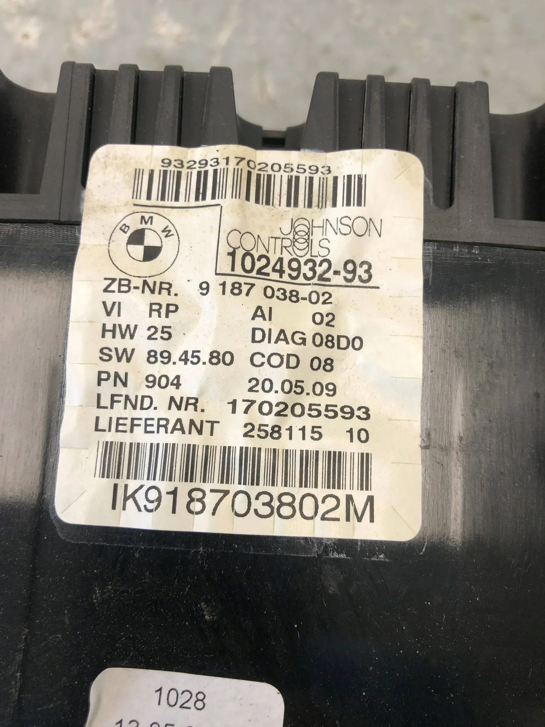 dials dials BMW E87 9187038