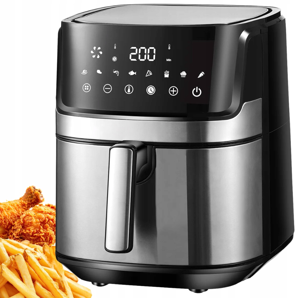Frytkownica Beztłuszczowa Air Fryer Frytownica Duża 8l 1850w Duża Misa XXL