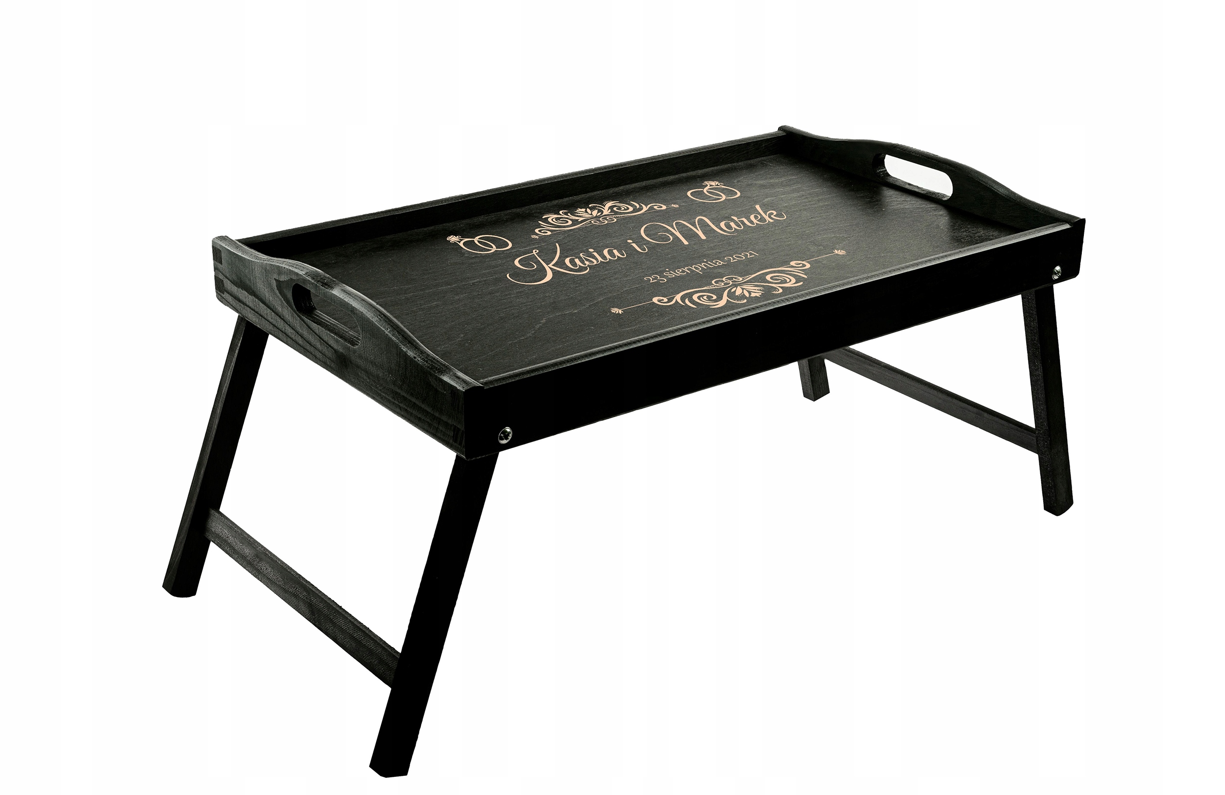 STOLIK ŚNIADANIOWY DO ŁÓŻKA POD LAPTOP TACA GRAWER Marka Grawernia24