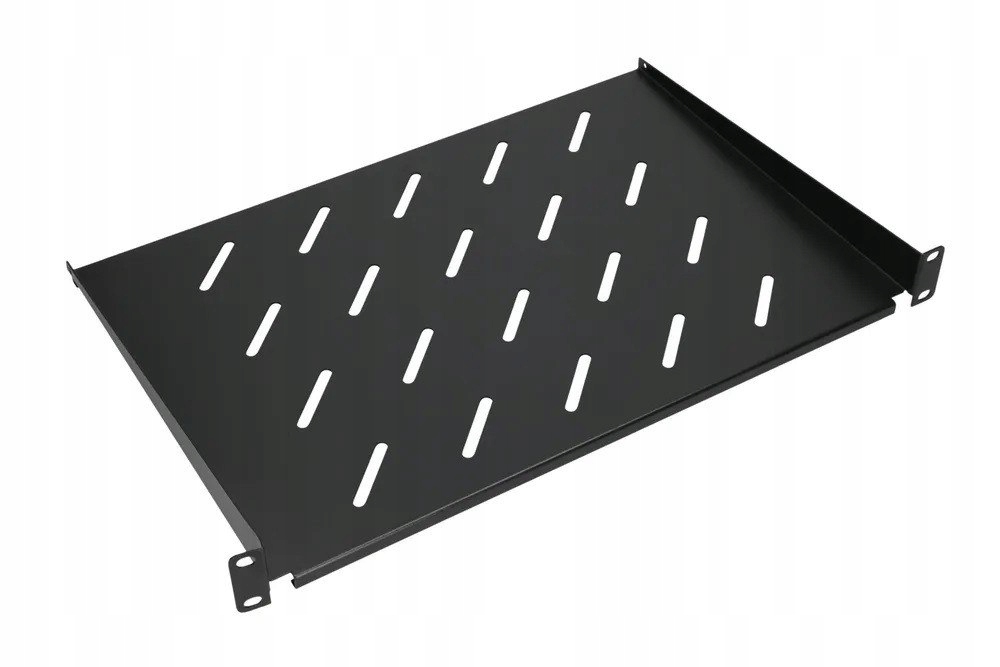 Extralink 1U 300mm Czarna Półka 19", do szaf wiszących Extralink