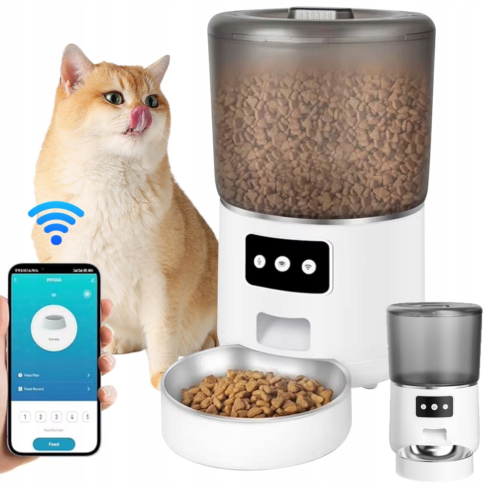 Levně 4 L Automatický Wifi Podavač Krmiva Pro Kočky A Psy, Zástrčka/akumulátor