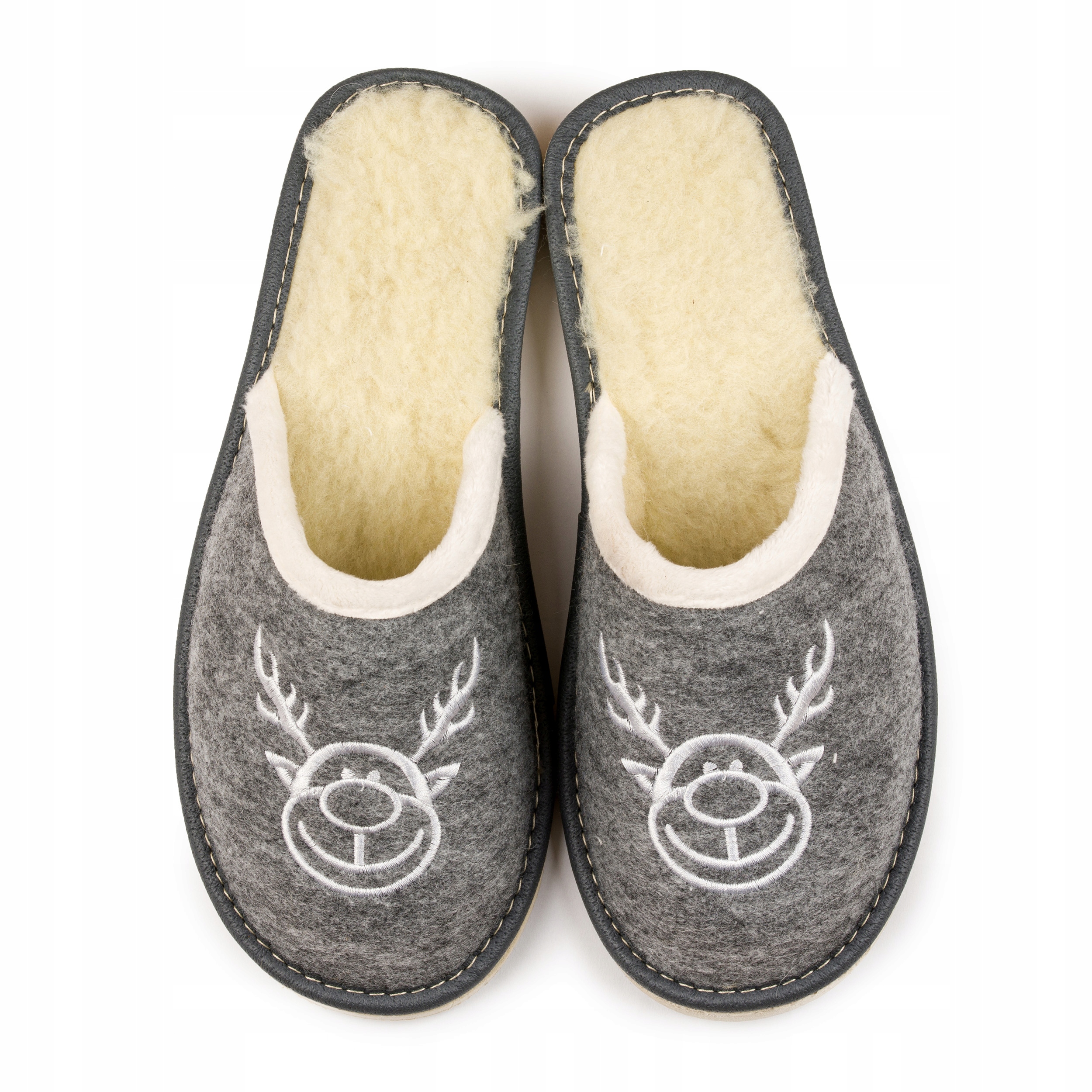 

Filcowe Kapcie damskie Góralskie Ocieplane Renifer