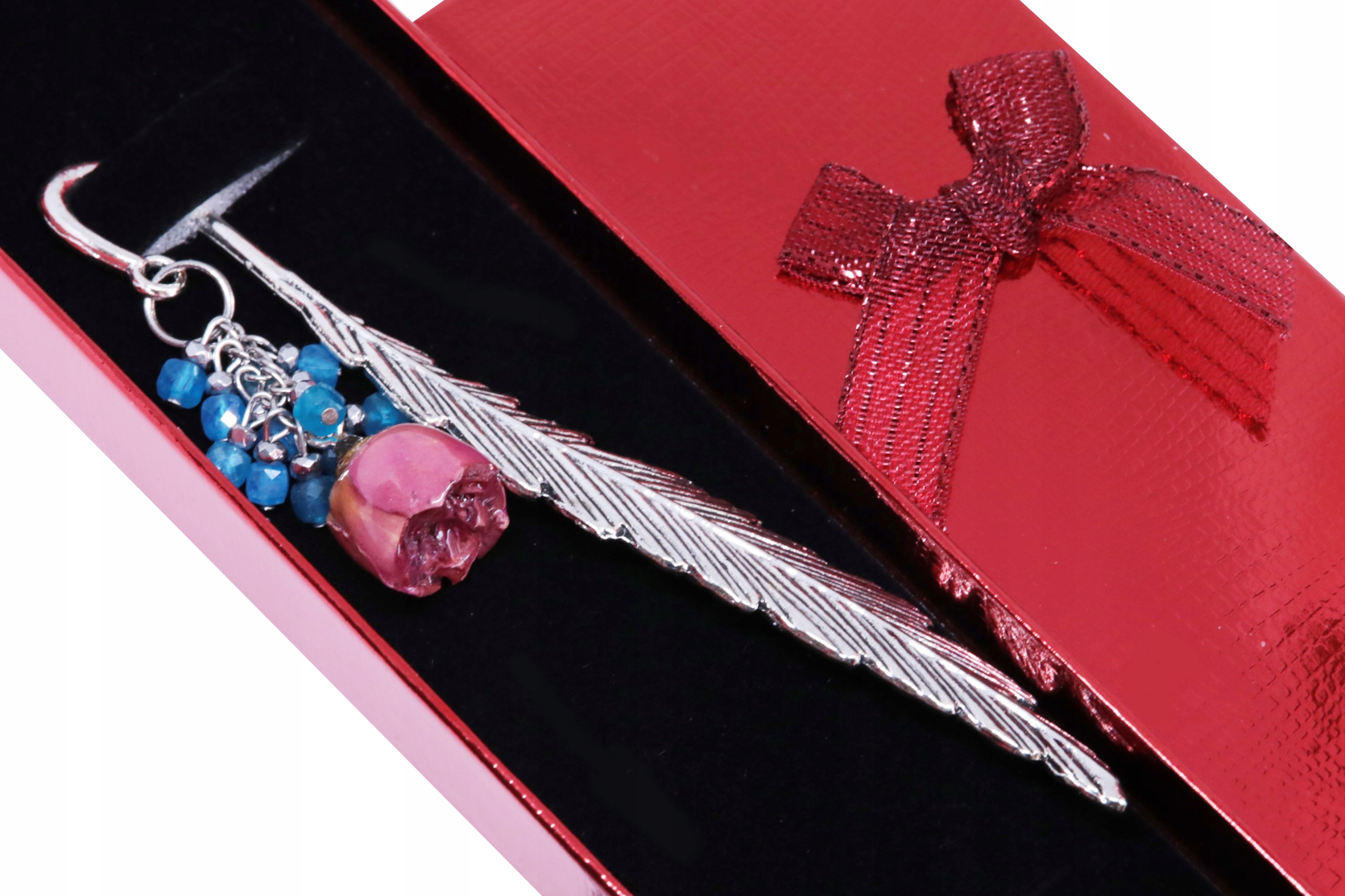 Záložka Do Knihy přírodní růže apatit Premium s krabičkou