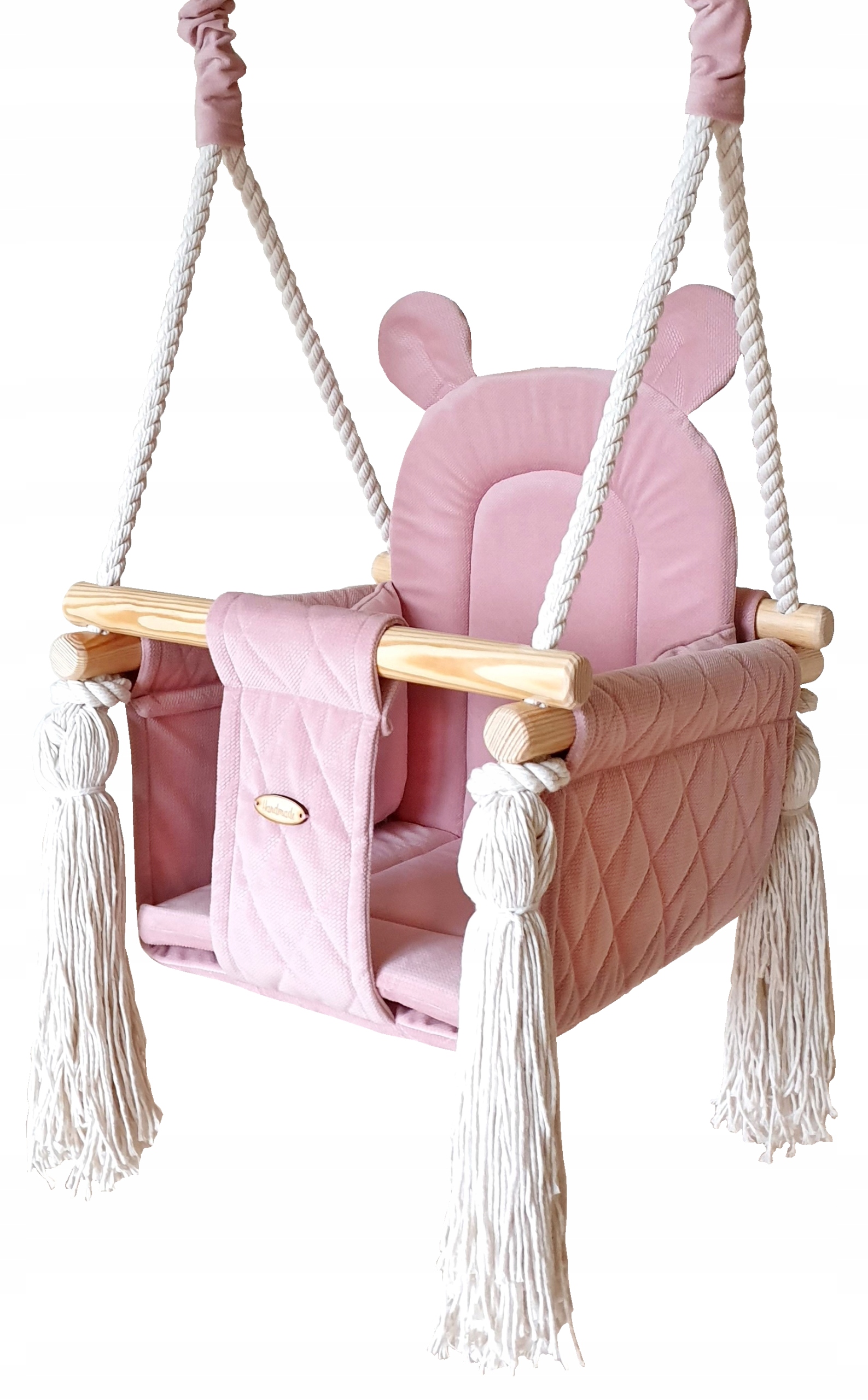 Huśtawka dla dziecka, dziecięca, bezpieczna RÓŻOWA