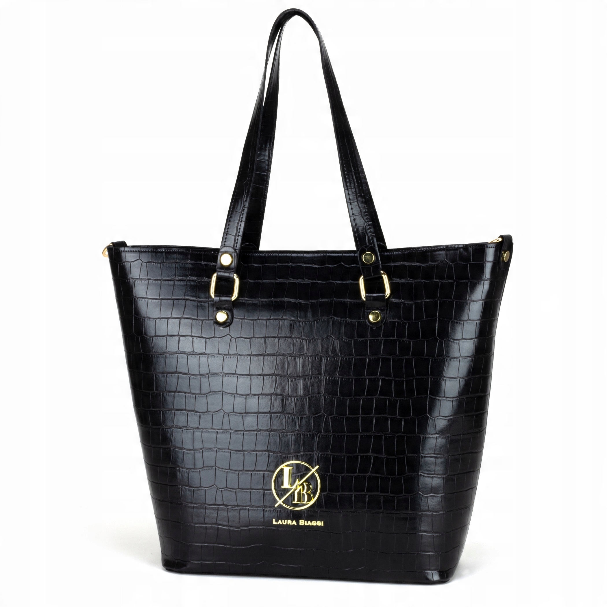 

Polska Torebka Shopper A4 Czarna Torba Kuferek New