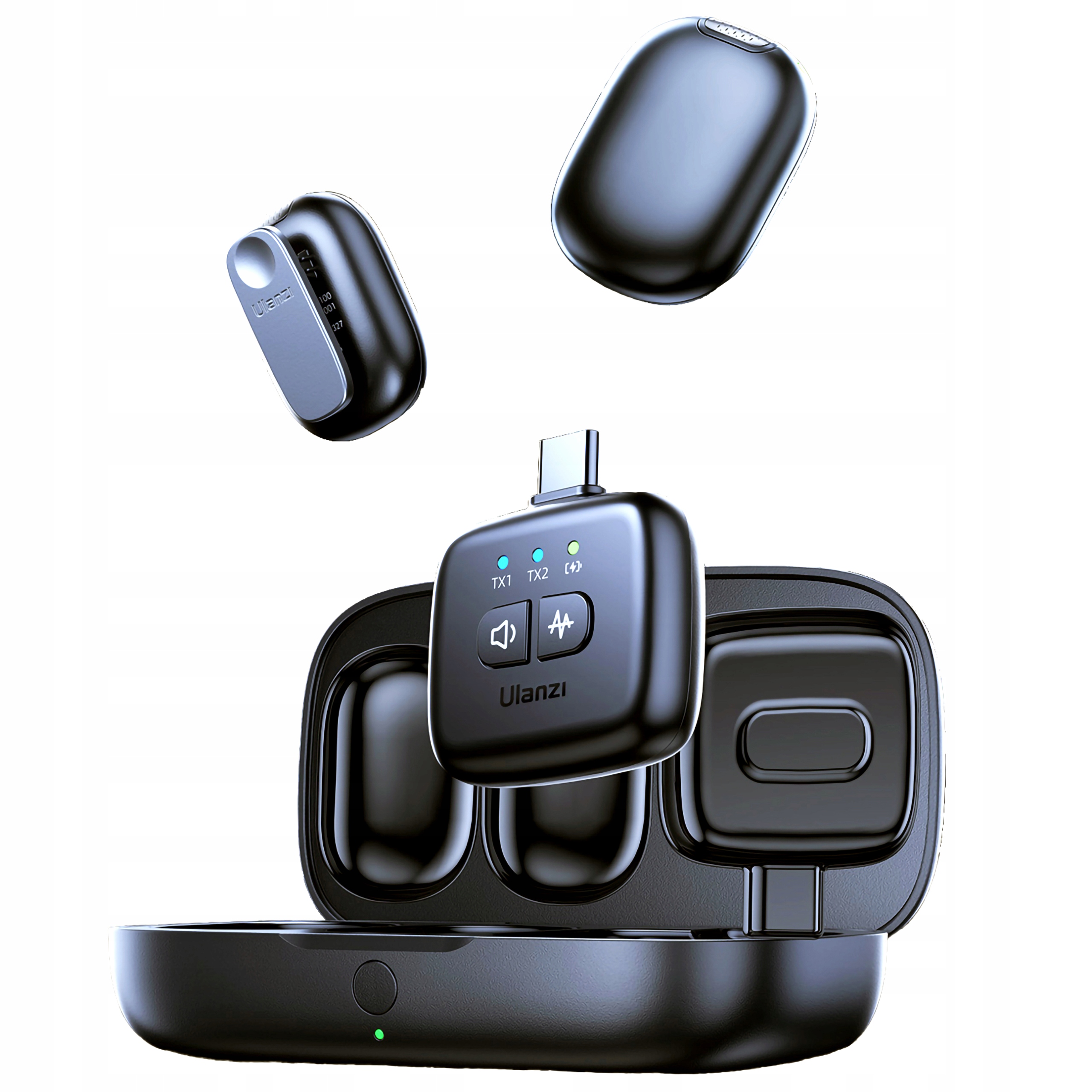Sada 2x WiFi mikrofon 50 m Ulanzi Tiny MIC A30 pro mobilní telefon Usb-c
