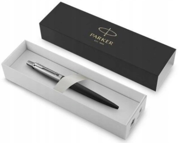 DŁUGOPIS PARKER JOTTER KLASYCZNY CZARNY Z GRAWEREM PREZENT NA KAŻDĄ OKAZJĘ Kolor czarny Odcienie szarości i srebra