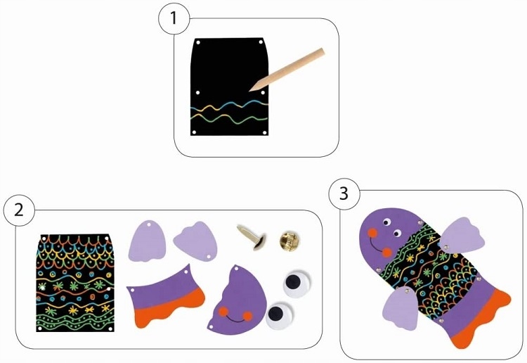 DJECO WYDRAPYWANKA ZABAWNE ZWIERZĘTA 09094 Marka Djeco
