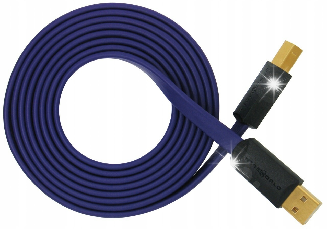 KABEL USB 3.0 TYPU A-B PŁASKI FIOLETOWY WIREWORLD ULTRAVIOLET 8 U3AB 2m