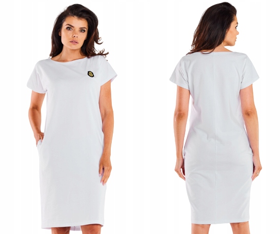 Volná tepláková šaty s kapsami, velikost XL