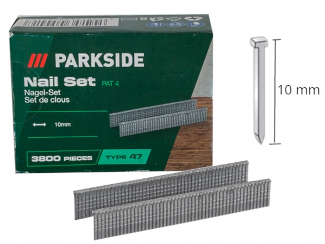 Gwoździe sztyfty do takera zszywacza Parkside typ 47 do PHET 15 3800 szt