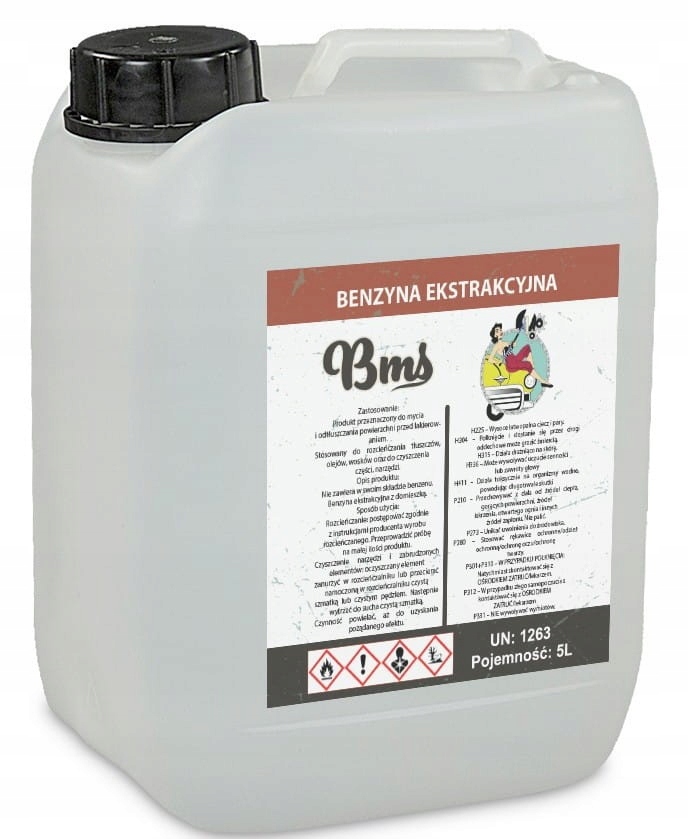 BMS ROZPUSZCZALNIK BENZYNA EKSTRAKCYJNA 10L Numer katalogowy producenta B5 PM