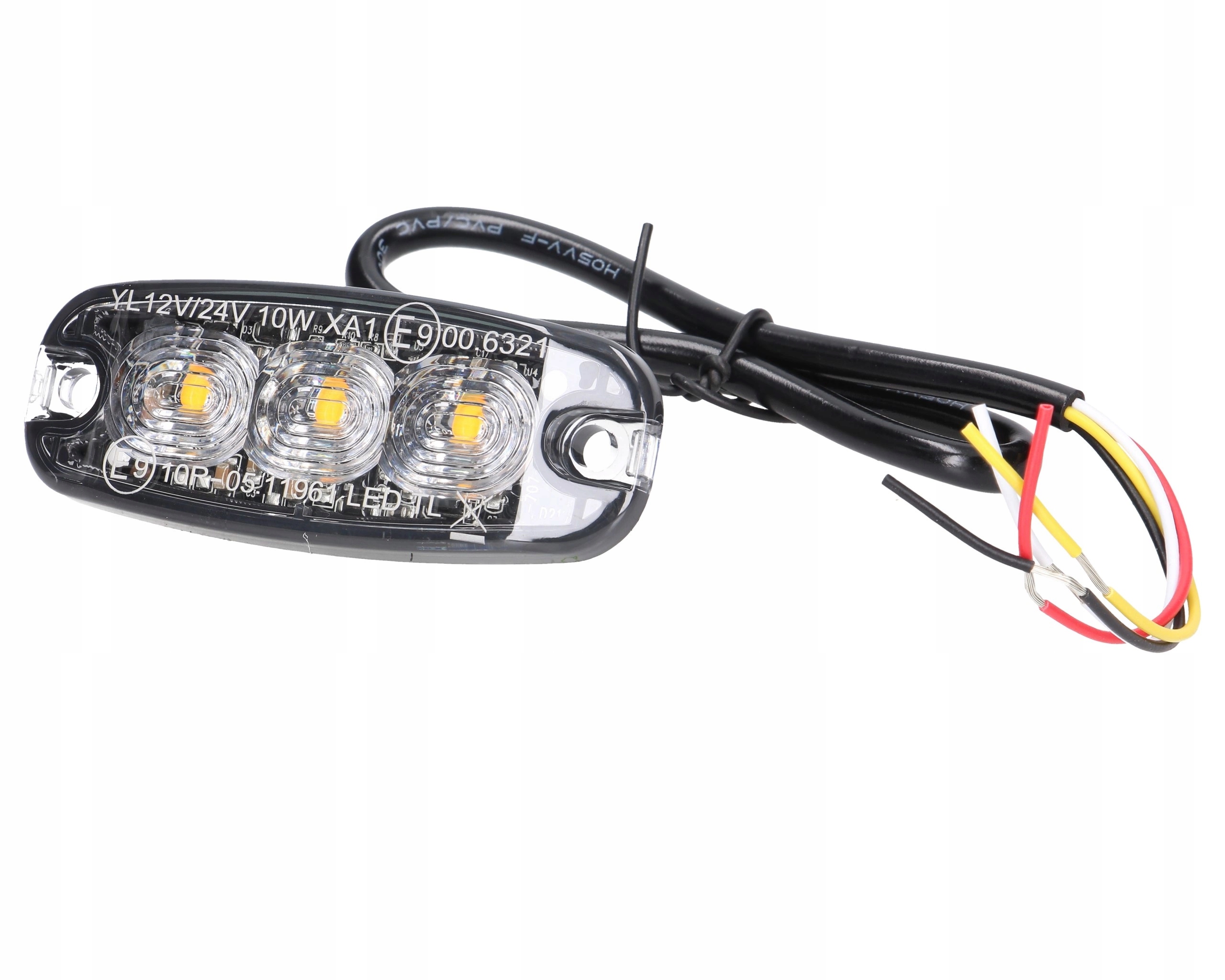 výstražné strobo světlo 6xLED slim 12/24V
