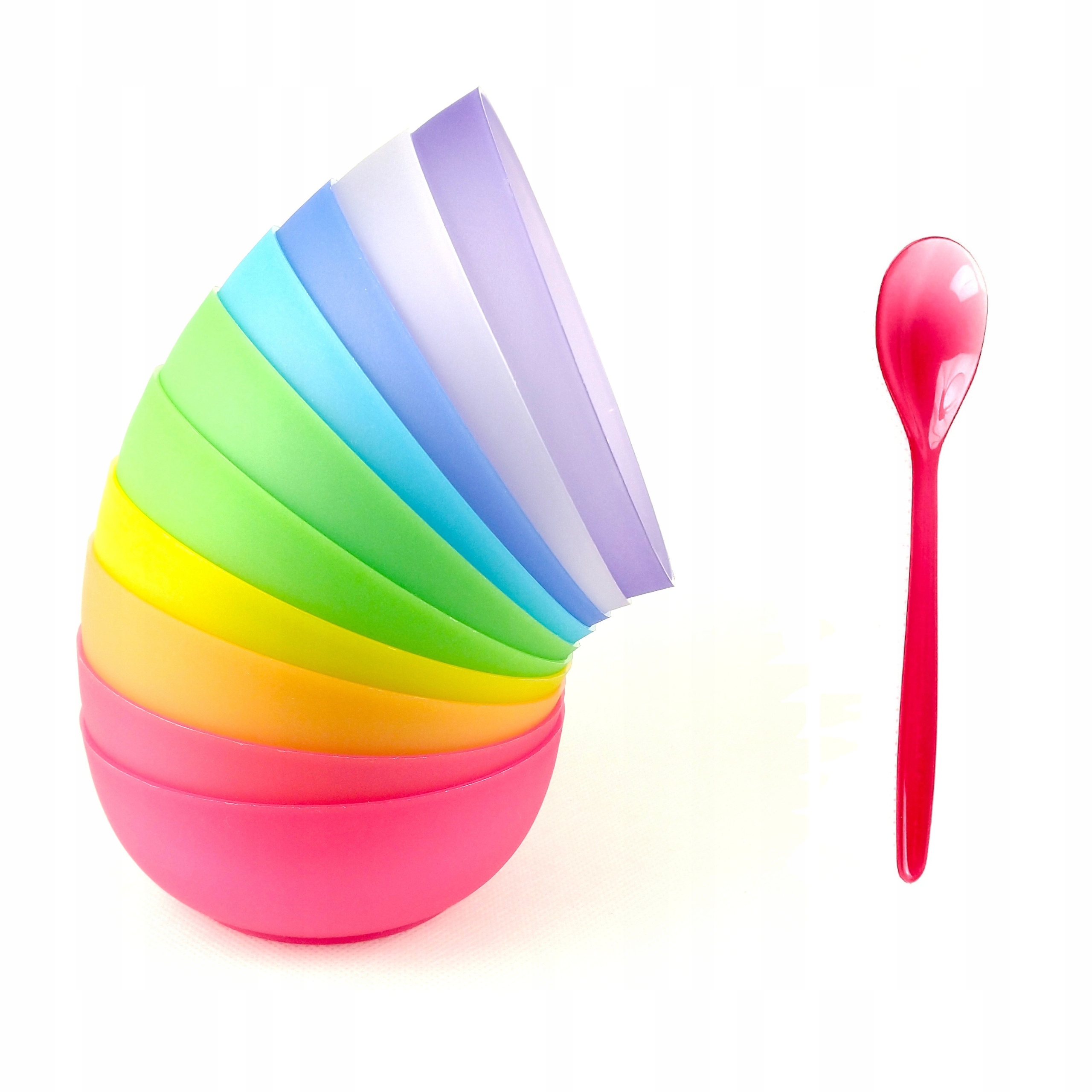 

Komplet misek plastikowych 10 szt Łyżeczka Pl