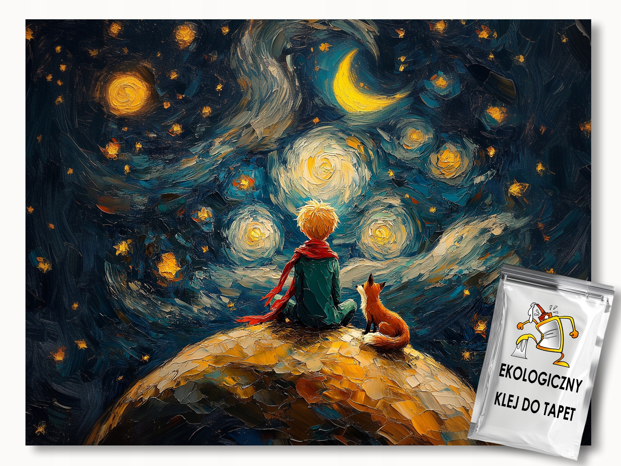 Fototapeta Flizelina Pohádka Malý Princ Kosmos Liška Van Gogh 250x175 155g