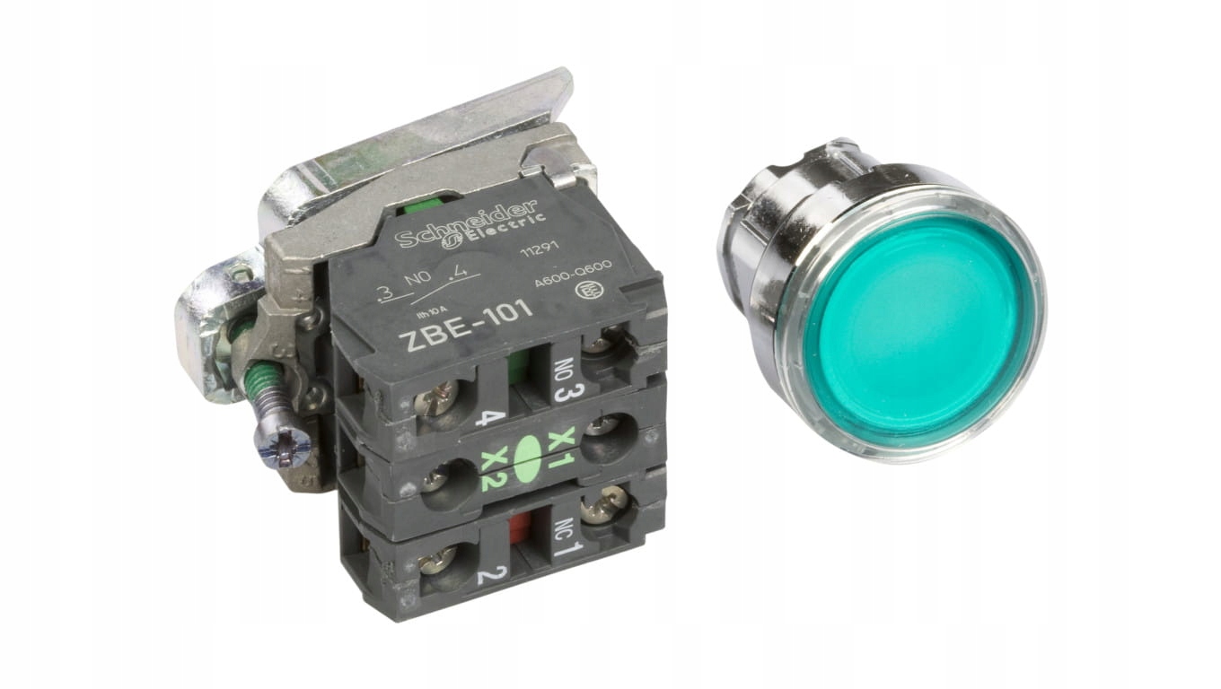Przycisk kryty Harmony Led No+nz 24V IP66 zielony XB4BW33B5 Schneider