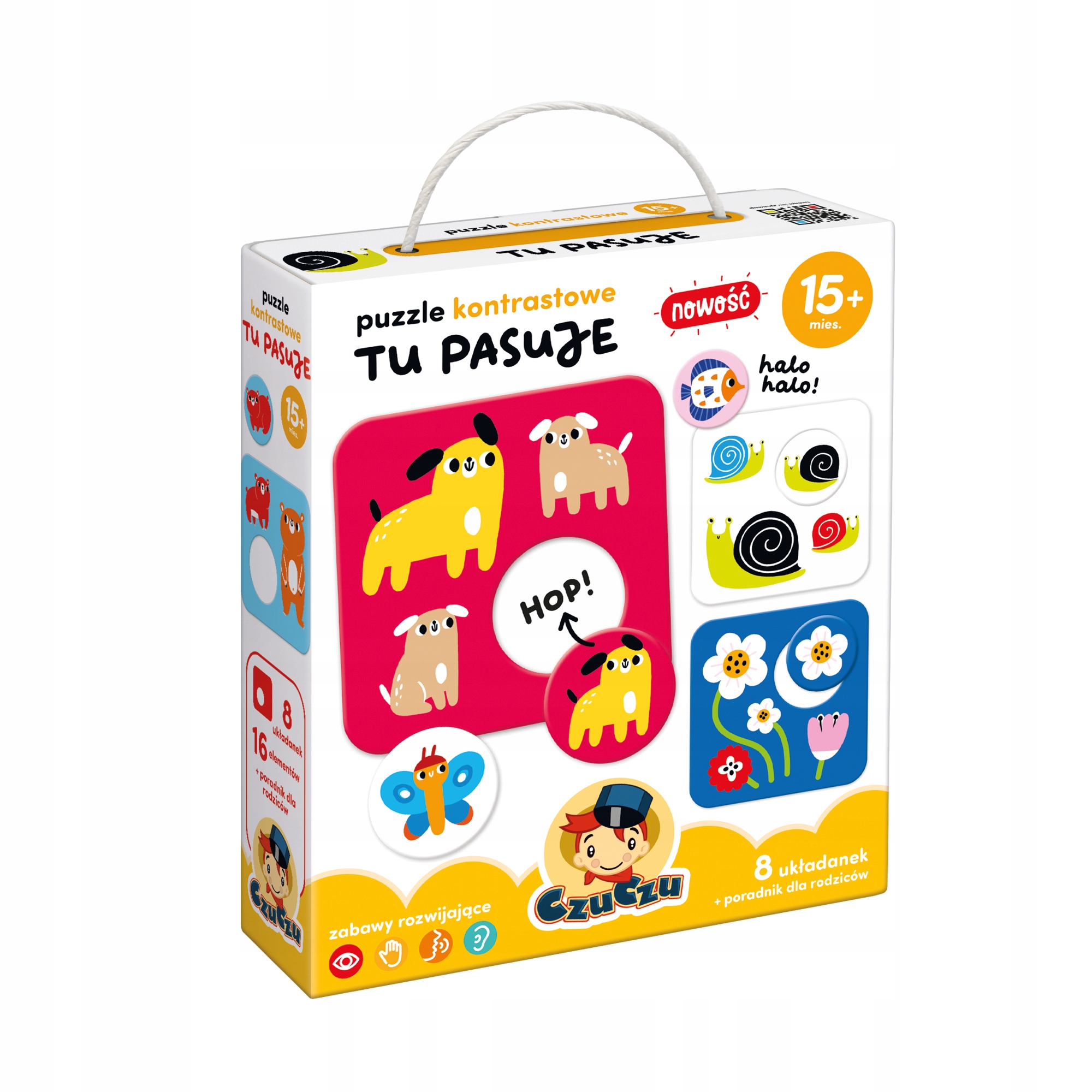 

CzuCzu Puzzle kontrastowe Tu pasuje 15m+