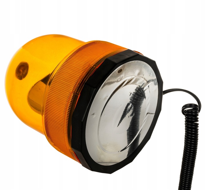 LAMPA OSTRZEGAWCZA 12 V BŁYSKOWA - KOGUT MAGNES 12V - MOCNA POMARAŃCZOWA Producent części Rolmar