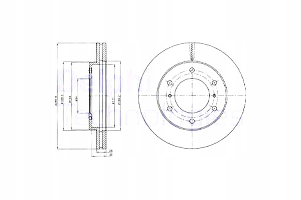 Delphi Brzdové Kotouče 2KS Přední Mitsubishi Pajero II Pajero III