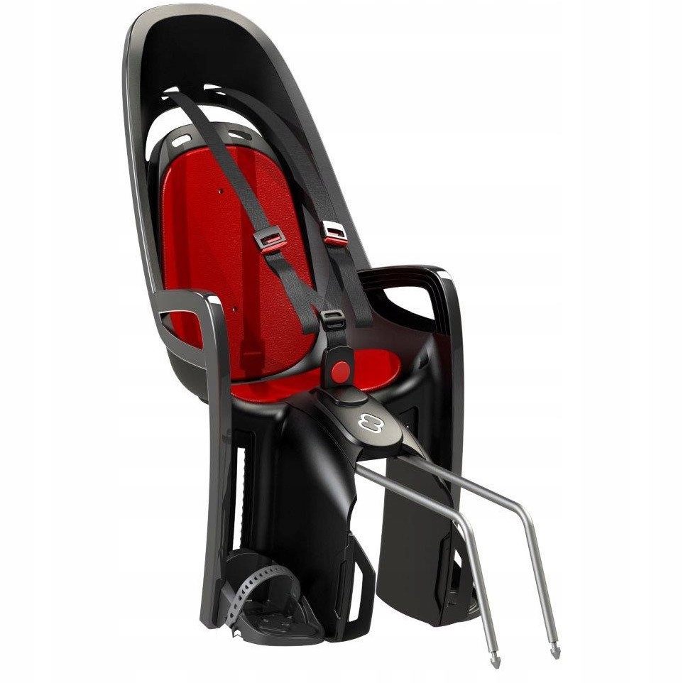 Fotelik row. Zenith szary, czerwona wyściółka