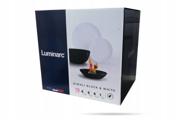 

Serwis obiadowy 19 elm Black&White Luminarc