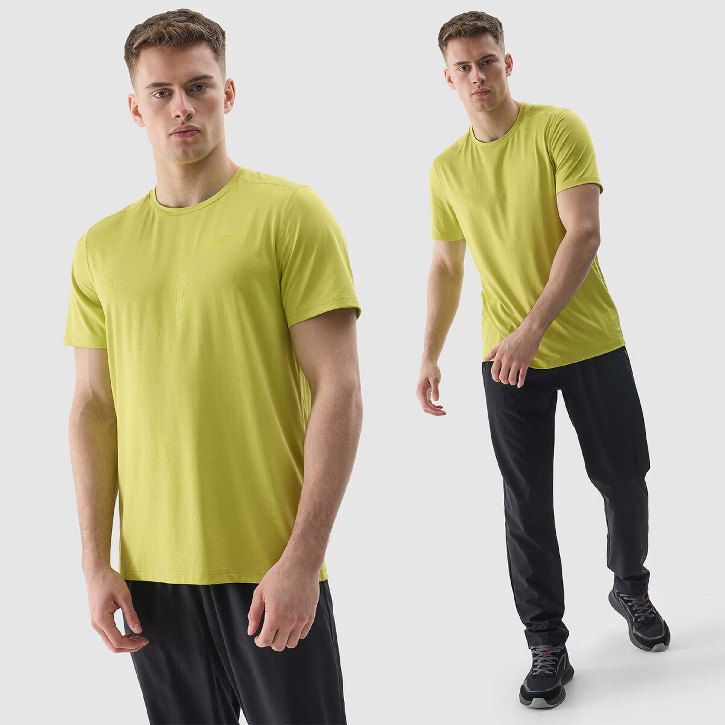 Koszulka Męska 4F T-shirt Treningowy Szybkoschnący Na Siłownię Zielony S