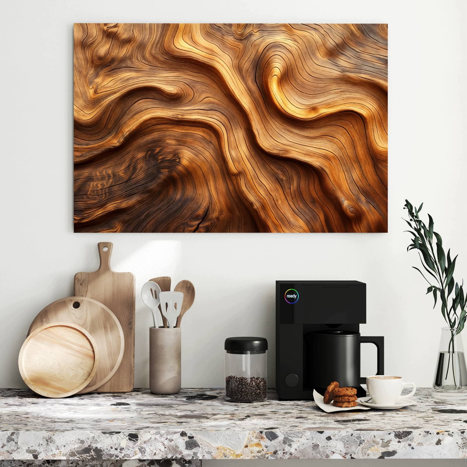 Magnetická tabule Struktura dřeva 90 × 60 cm