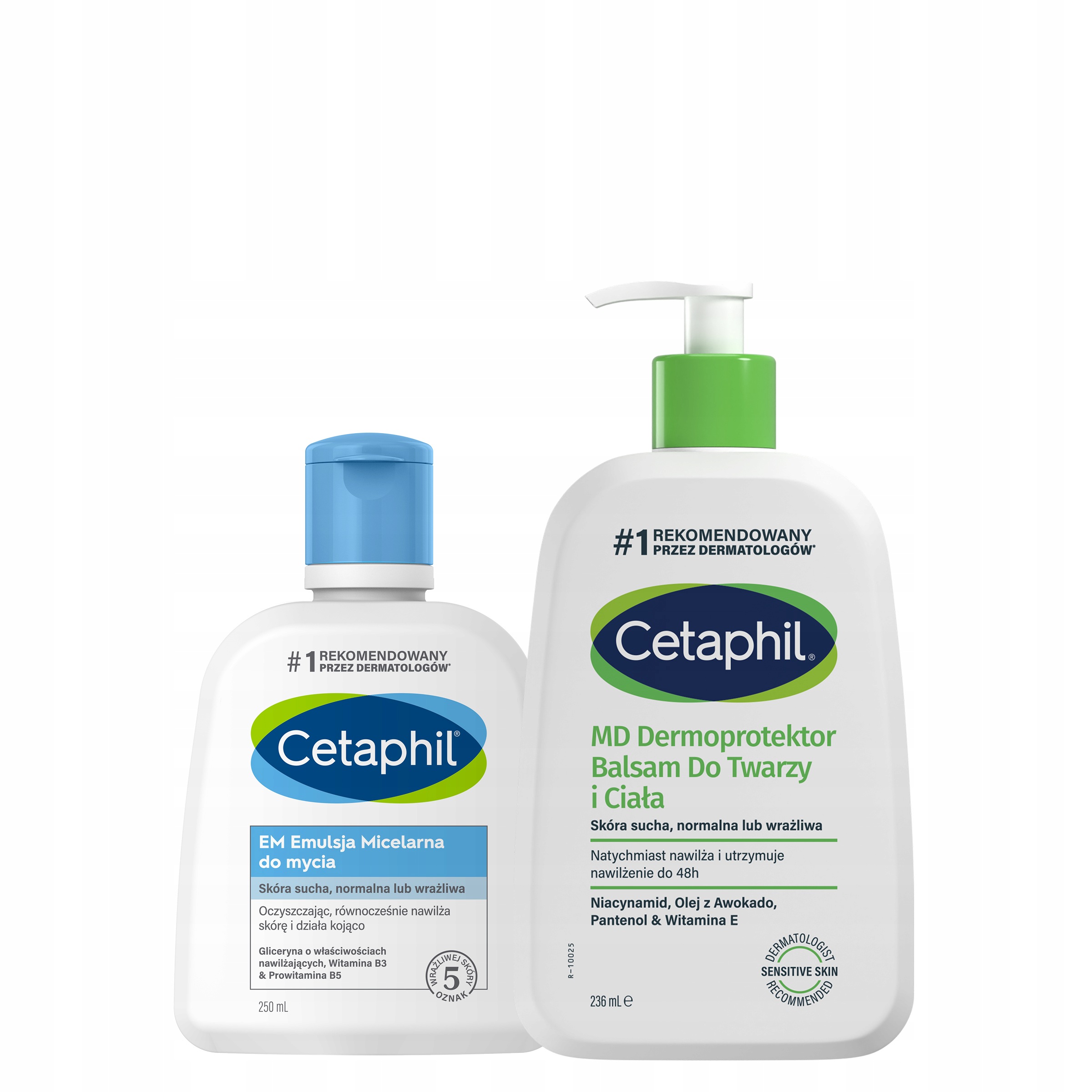 Zestaw Cetaphil Em Emulsja micelarna 250 i MD Balsam nawilżający 236 ml
