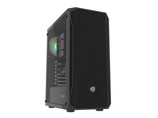 Počítačová Skříň Fury Shobo SH4 Rgb Midi Tower s oknem, černé