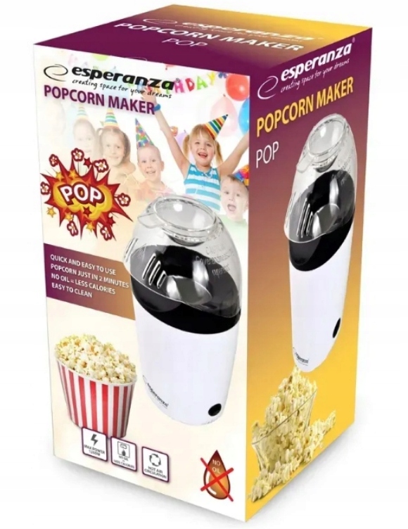 MASZYNA MASZYNKA DO POPCORNU BEZ TŁUSZCZU DOMOWA Marka bez marki