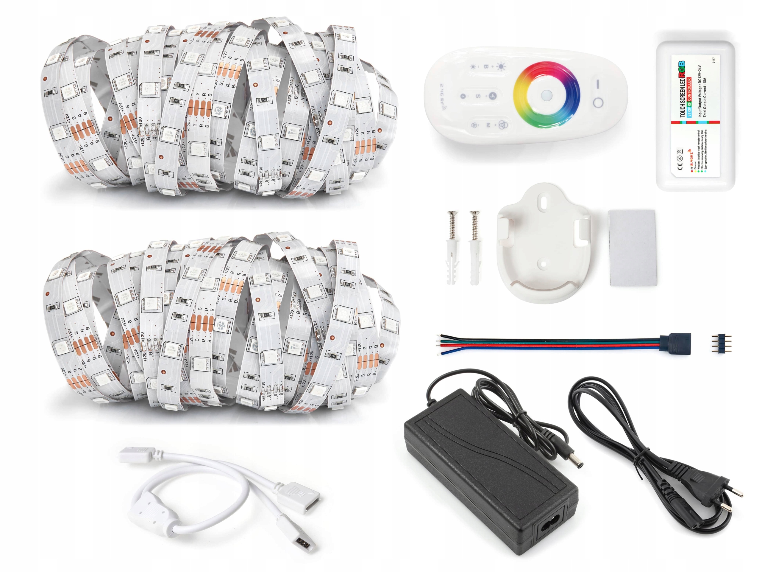 ZESTAW TAŚMA LED RGB 10M PILOT STEROWNIK ZASILACZ