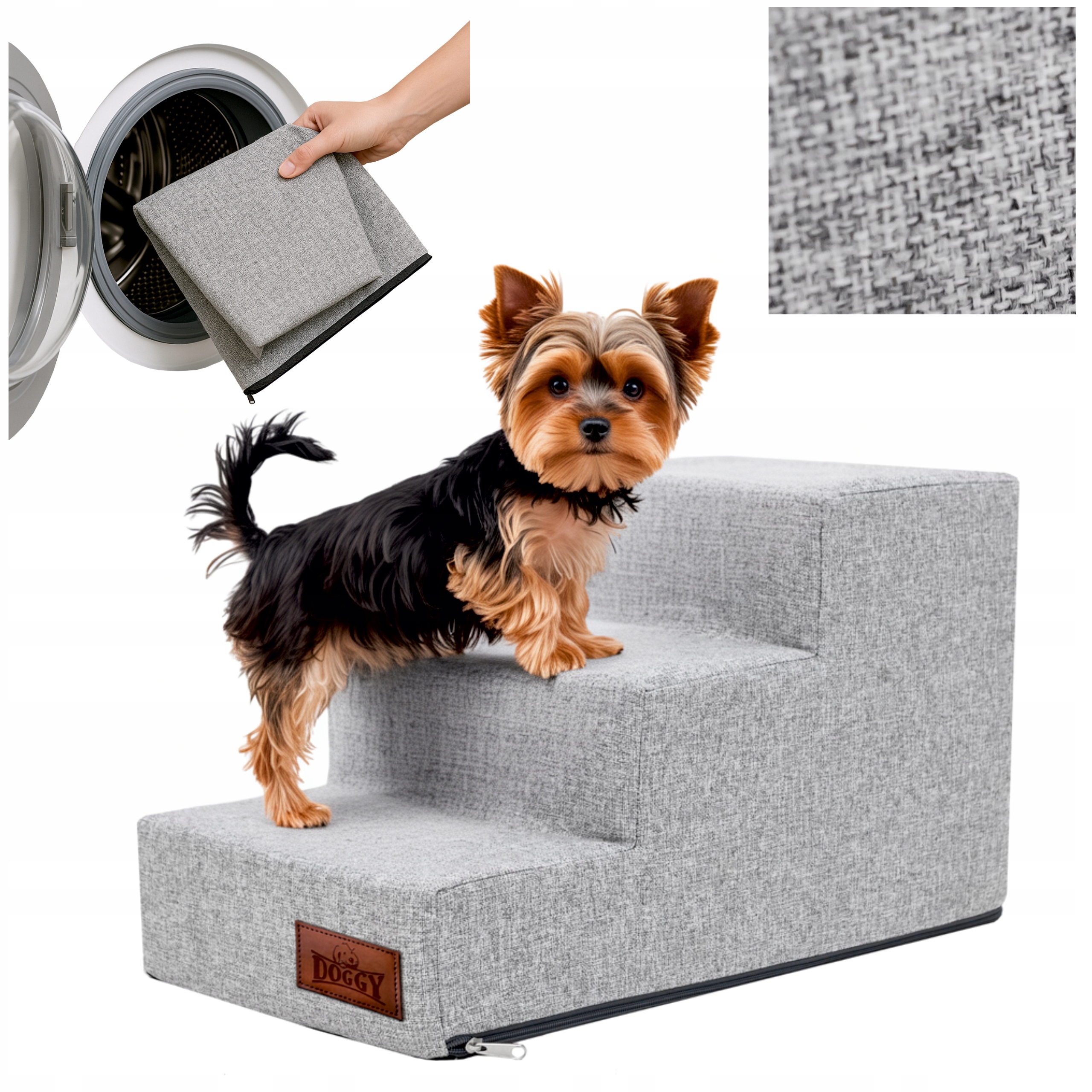 Schodki Dla Psa Schody dla psów kotów Rampa Antypoślizgowa, 3 stopnie 30 cm