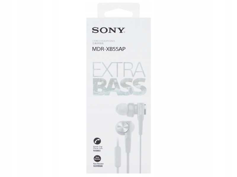 SŁUCHAWKI PRZEWODOWE SONY MDR-XB55AP EXTRA BASS Stan opakowania oryginalne