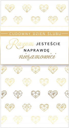 

Na ślub Kartka z życzeniami złota Glamour PM260