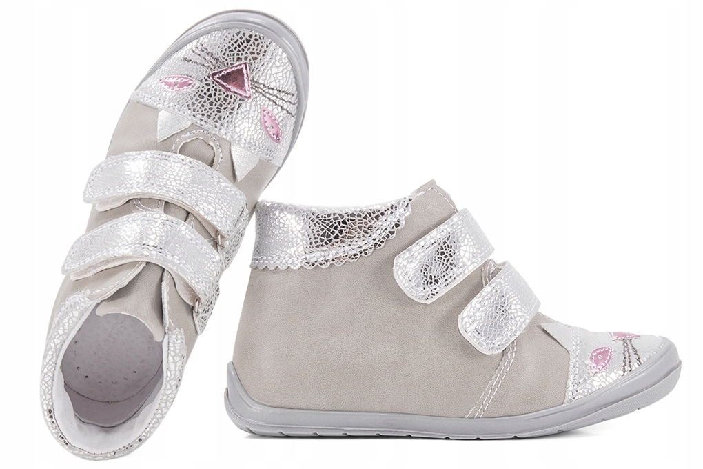 

Kornecki 6510 Trzewiki Dziewczęce Półbuty 29 Szary