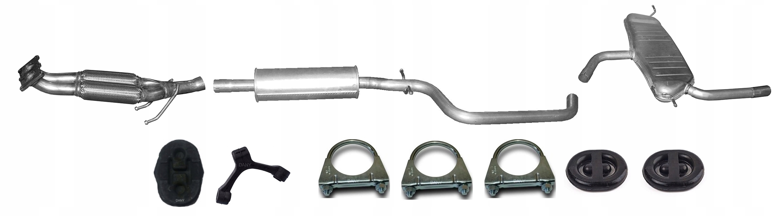 Seat Altea XL 1.6 8V 75kW (2006-9/2013) Tlumič Výfuku Komplet