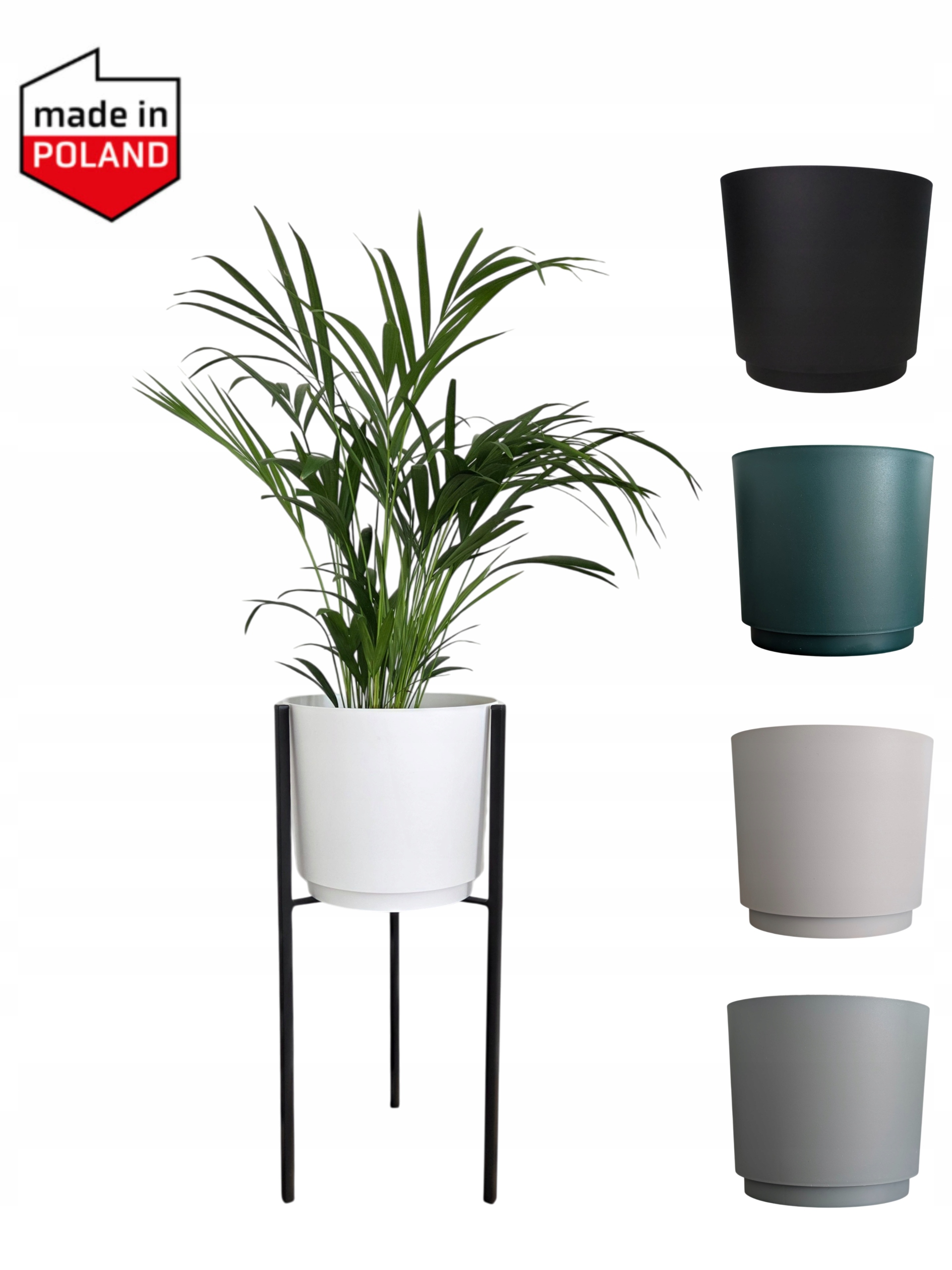 Stojan Na Rostliny Kovový Držák Na Květináč S Velkým Krytem 28 cm 5 Barev Pevný