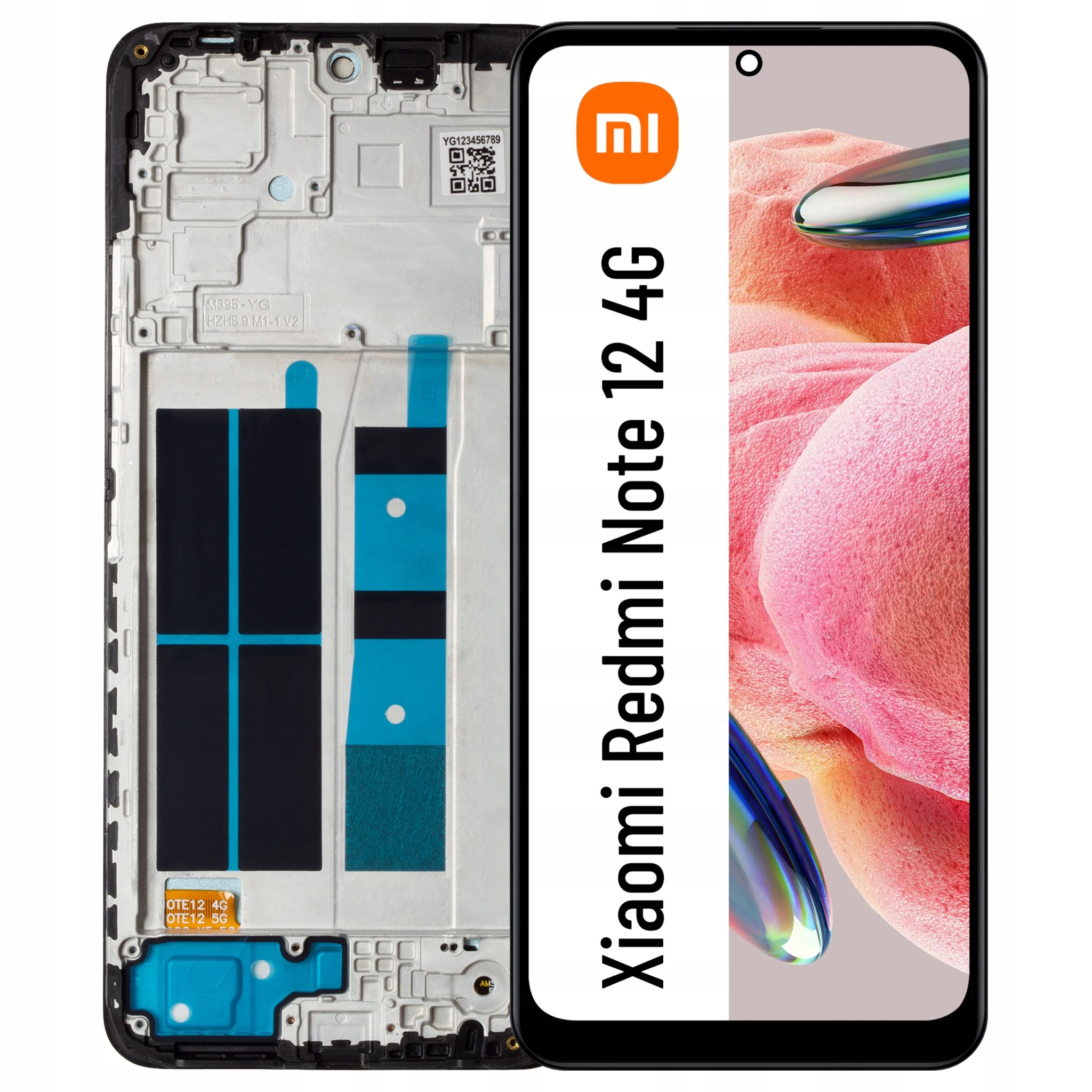 Incell pro Xiaomi Redmi Note 12 4G LCD displej Digitizer Dotyk Rámeček