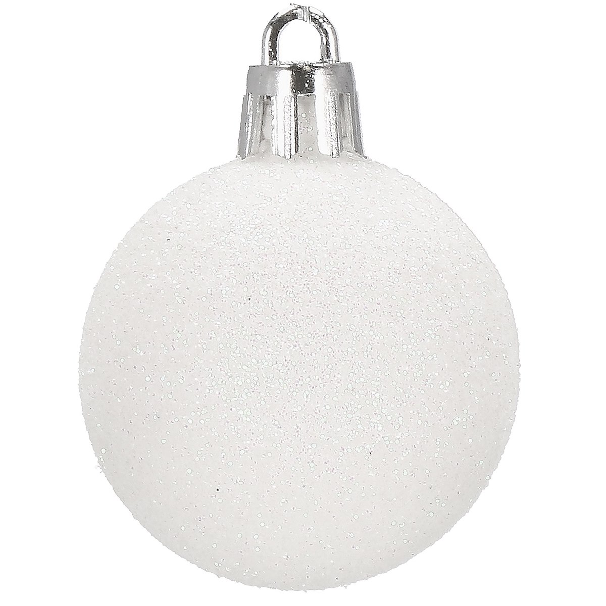BOMBKI NA CHOINKĘ STROIK CHOINKOWE BOMBKA 20SZT ZESTAW NIETŁUKĄCE ZAWIESZKA Kolor biały