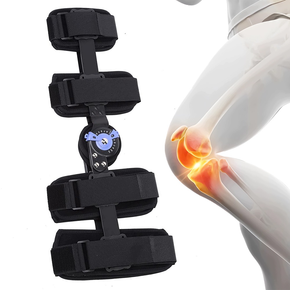 Orteza Kolana Regulowana Z Ramą Aluminiową Do Rehabilitacji Pooperacyjnej