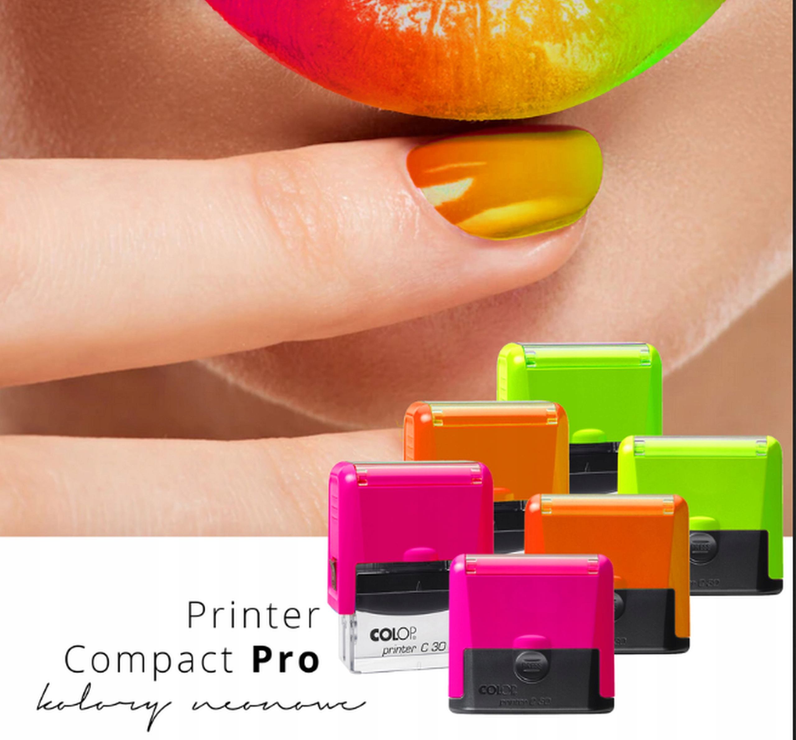 COLOP Printer Compact PRO C30 z gumką NEONOWY RÓŻOWY Liczba wersów 5-6 wersów
