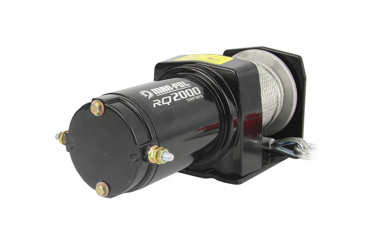 WYCIĄGARKA ELEKTRYCZNA AKUMULATOROWA 12V DO PŁUGA QUADA 2000LBS Model RQ2000