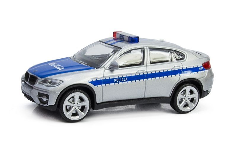 AUTO POLICJA BMW X6 RADIOWÓZ MODEL METALOWY KOLEKCJONERSKI 1:43 ZABAWKA